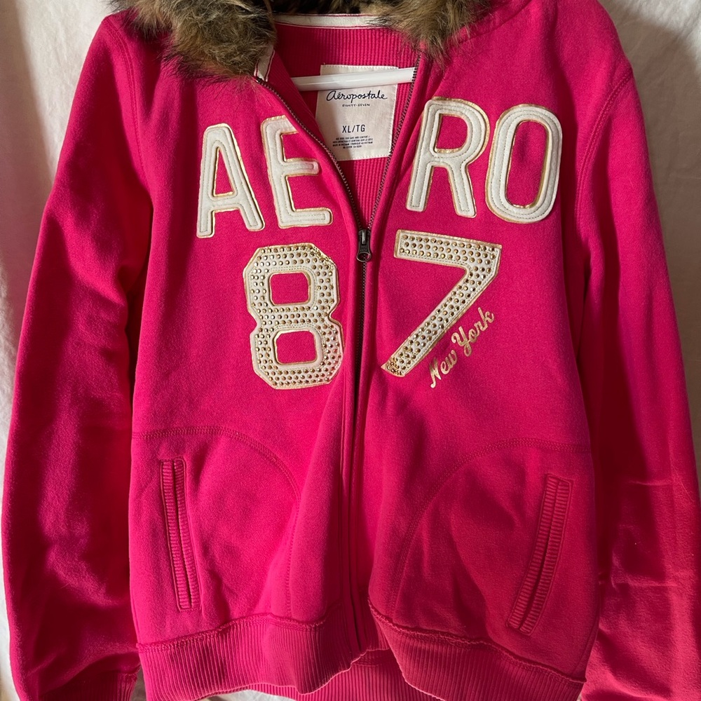 Aeropostale Pink Hoodie Sweatshirt